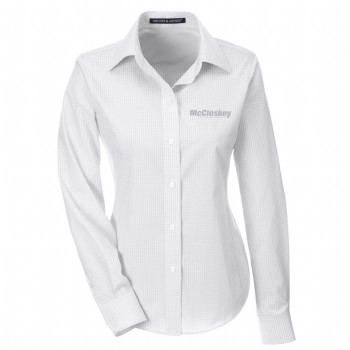 Devon & Jones Ladies' Crown Woven Collection Gingham Check