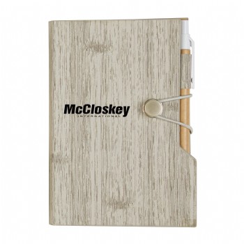 Notebook with Sticky Notes and Flags